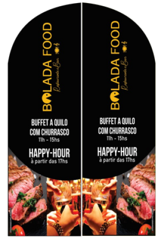 Wind Banner para Buffet Bolada Food